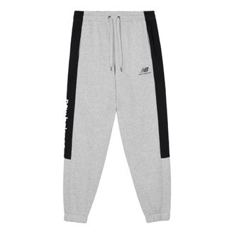 New Balance Cotton Sport Joggers Grey Black AMP03344-AG
