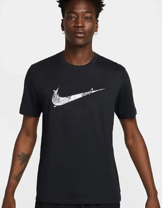 Nike Mens Nike Paperclip T-Shirt Black - Size: 42