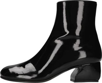 Sergio Rossi Schoenen, Dames, Zwart, 36 EU, Leer, Leren enkellaarzen