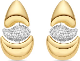 Luxenter Brilliant Zirconia oorbellen afgewerkt in 18 karaat geelgoud - Atlin