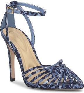 Jessica Simpson Paveri Ankle Strap Pointed Toe Pump in Blue 05 at Nordstrom Rack, Size 8.5