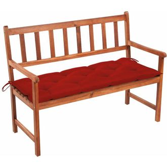 vidaXL Banco De Jard&iacute;n Con Coj&iacute;n Madera Maciza De Acacia 120 Cm Vidaxl