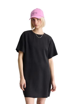 Marc O'Polo Denim Sommerkleid MARC OPOLO DENIM, Damen, Gr. XL, N-Gr, blau depths, Web, Obermaterial: 100% Lyocell, relaxed fit kniefrei, Rundhals, Kleider Sommerkleid, 