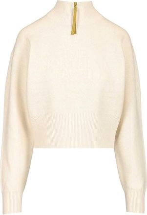The North Face Half-zip Cotton Sweatshirt - Dames - Outdoor shirts - Wit - L - Katoen - Fitness