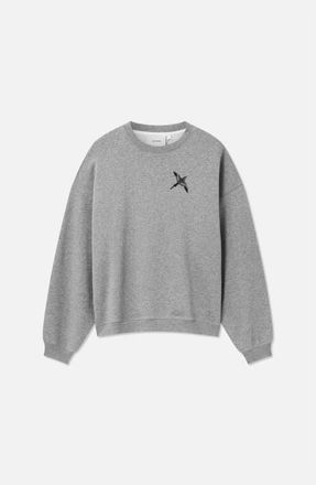 Axel Arigato Micro Bee Bird Sweatshirt in Grey Melange at Nordstrom, Size X-Small