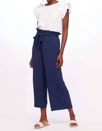 Eva Franco Adalyn Cropped Pants In Indigo