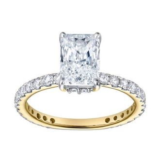 LuvMyJewelry Sia 14K Gold Radiant Cut Lab Grown Diamond Hidden Halo Ring - 2.25 Ct in 14K Yellow Gold at Nordstrom, Size 5.5