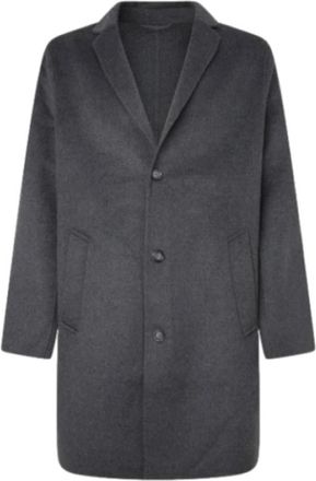 Pepe Jeans London Grijze Wollen Jas Brighton - Heren - Mantel - Grijs - 2XL - Wol - Jassen