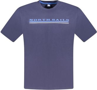 North Sails Mens Short Sleeve Crew Neck Tee - Medium Blue Cotton - Size X-Large