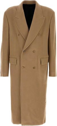 Balenciaga double-breasted wool coat - Neutrals