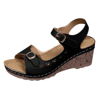 Generic 2026 Women Slippers Arch Support Sandals Comfortable Waking (Black, 4.5)