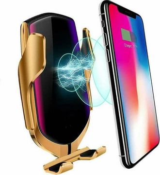 Trade Shop Trade Shop - Caricabatterie Per Auto Wireless Supporto Smartphone R1 Con Sensore Di Apertura