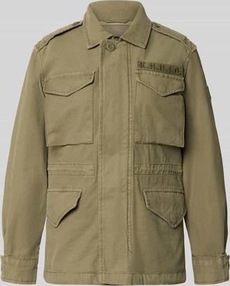 Khujo Regular Fit Jacke mit Umlegekragen Modell Buni in Oliv, Gr&ouml;&szlig;e XXL