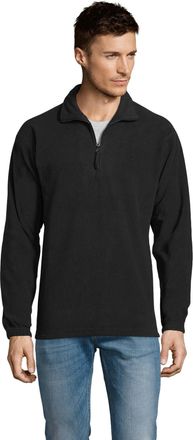 SOLS Volwassen uniseks Ness Half Zip Fleece Top (Zwart)