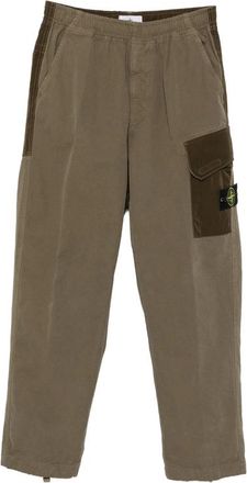 Stone Island Logo-patch Cotton Cargo Pants