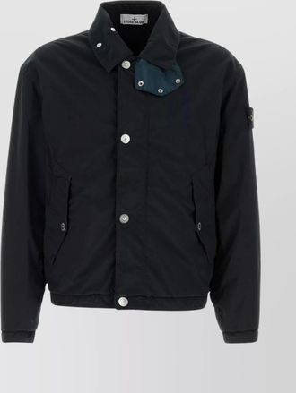 Stone Island stretch polyester collared jacket pockets