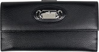 Gucci Black Leather Long Wallet (Bi-Fold) (Pre-Owned)