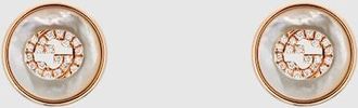 Gucci Interlocking Diamond 18k Earrings, Gold, Rose Gold