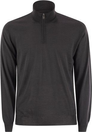 Fedeli Favonio - Superfine Wool Half-Zip Sweater