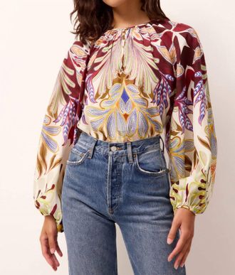Marie Oliver Arabella Long Sleeve Top In Tranquility