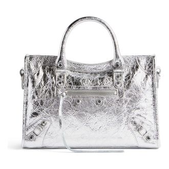 Balenciaga (WMNS) Balenciaga Le City Small Bag Metallized Silver 7977892AA9R8122