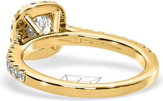 The Diamond Store Elizabeth Diamond Halo Engagement Ring in 18K Gold 1.00ct G/VS2
