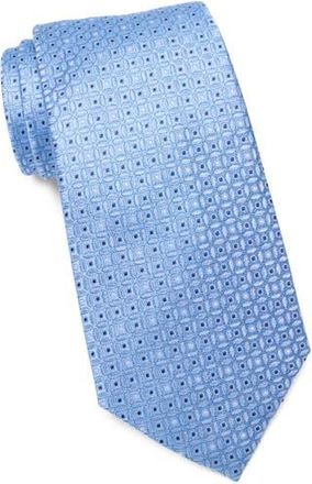 Duchamp Neat Geometric Silk Tie in Light Blue at Nordstrom Rack