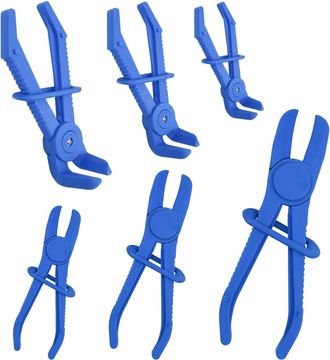 OEM Juego De 6 Abrazaderas Para Manguera De Coche, Pinzas Para Manguera De Refrigerante, De Freno Y De Combustible (azules)