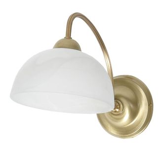 OEM Applique Da Parete Tradizionale Con Finitura Patinata E Paralumi Bianchi, Modello Limba 1-733