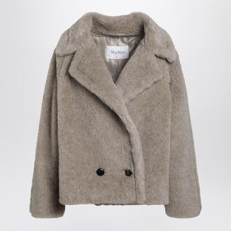Max Mara Sand Coloured Teddy Coat In Alpaca And Cashmere