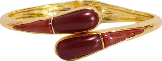 Petit Moments Thin Livorno Stone Wrap Cuff Bracelet in Gold/Brown at Nordstrom