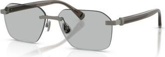 Brunello Cucinelli 57mm Rectangle optical glasses in Grey at Nordstrom