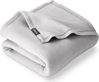 Bare Home Lightweight Polar Fleece Throw Blanket in Light Grey at Nordstrom
