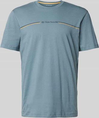 Tom Tailor Regular Fit T-Shirt aus reiner Baumwolle mit Print in Mint, Größe XXL