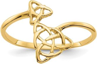Diamond2Deal 14k Yellow Gold Polished Celtic Knot Ring