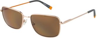 Timberland Mens Tb9216 Sunglasses Square Frame - Brown - One Size