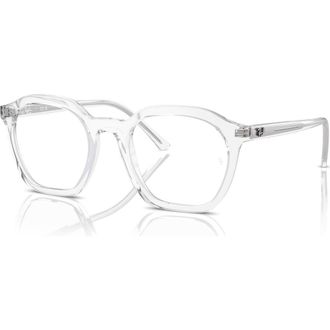 Ray-Ban 50mm Irregular optical glasses in Transparent at Nordstrom