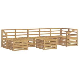 vidaXL Conjunto De Sof&aacute;s De Exterior 8 Pcs Blanco 59 X 59 X 37 Cm Vidaxl