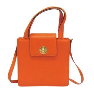 Bulgari Pre-owned Cross Body Bags, female, Orange, Size: ONE SIZE Pre-owned Vintage Double-Logo Crossbody