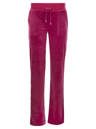 パンツ JUICY COUTURE Women Straight Pants VEJB70002WPF PINK Juicy Couture Velour Trackpant With Heart Diamante Pink