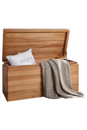 Livetastic Truhe, Buchefarben, Holz, Kernbuche, vollmassiv, 80x40x40 cm, Deckel aufklappbar, Kleinm&ouml;bel, Truhen, Holztruhen