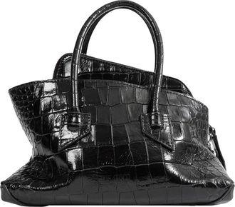 The Attico La Passeggiata Mini - Dames - Handtassen - Zwart - ONE Size - Leer - Tassen