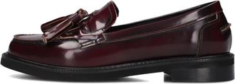 Stefano Lauran Bordeaux Loafers voor herfst/winter - Dames - Loafers - Rood - 38 EU - Wol - Schoenen