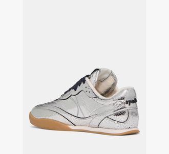 Kate Spade New York Womens KS Drift Sneaker in Misc, Size 40.5 | Metallic Leather