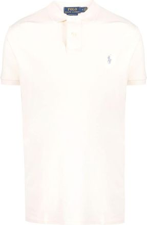 Polo Ralph Lauren logo-embroidered short-sleeve polo shirt - men - Cotton - S - Neutrals