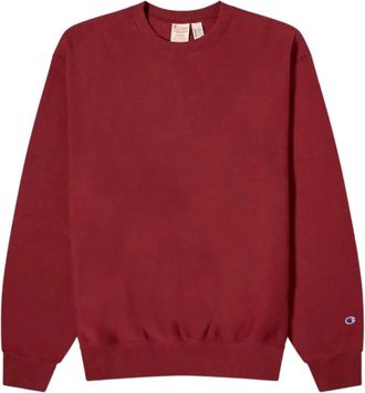 Champion Reverse Weave Crewneck Sweatshirt - Heren - Sweatshirts - Rood - S - Katoen - Hoodies & sweatvesten