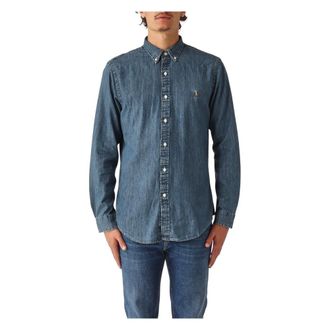 Polo Ralph Lauren Heren, Overhemden, Blauw, Maat: S Denim