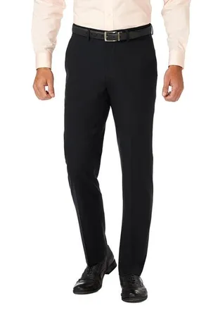Haggar J.M. Haggar 4-Way Stretch Slim Fit Flat Front Dress Pant in Black at Nordstrom, Size 34 X 30
