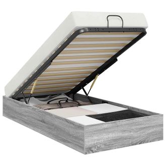 vidaXL Letto Ottomano Sonoma Grigia 100 X 200 Cm Legno Ingegnerizzato Vidaxl
