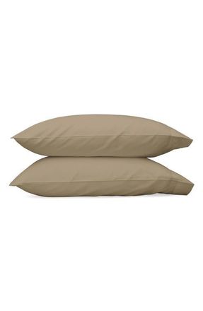 Matouk Nocturne Set of 2 Pillowcases in Khaki at Nordstrom, Size Standard